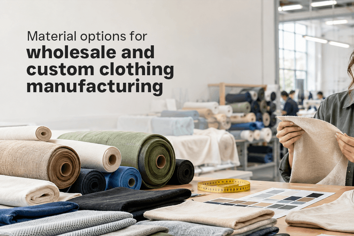 Material Options for Wholesale and Custom Clothing Manufacturing